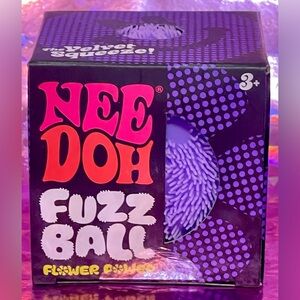 Nee Doh PURPLE Fuzz Ball Flower Power The Velvet Squeeze!